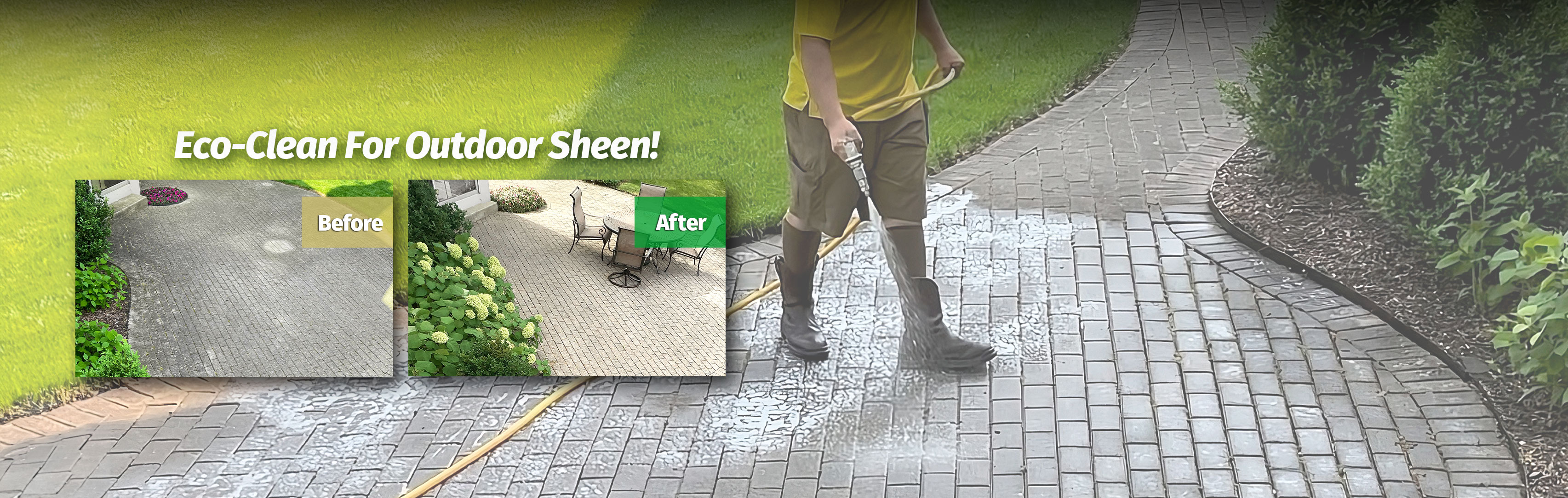 Eco-Clean for outdoor sheen — organic stain removal banner