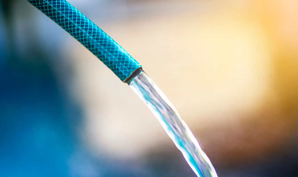 Hose with Water Coming Out